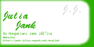 julia jank business card